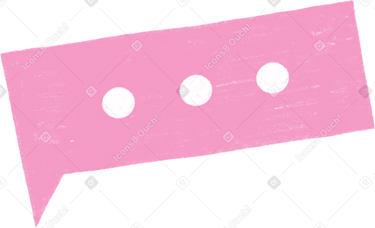 pink bubble with dots Illustration in PNG, SVG
