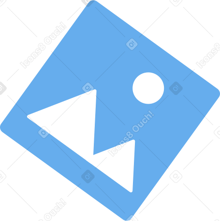 small blue image PNG, SVG