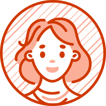 Woman avatar icon orange PNG, SVG