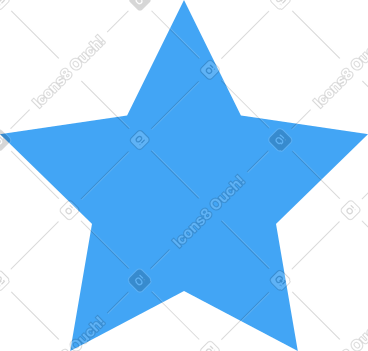 Star blue PNG, SVG