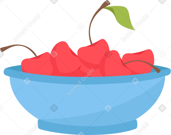 piatto di ciliegie PNG, SVG