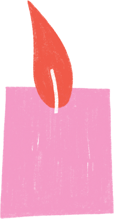 pink candle PNG, SVG