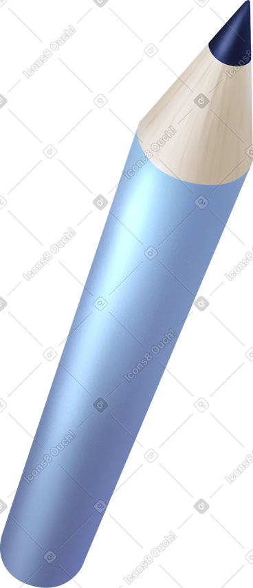 Blue pencil PNG, SVG