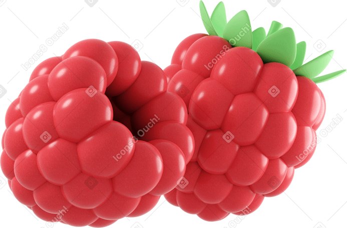 3D raspberries PNG、SVG