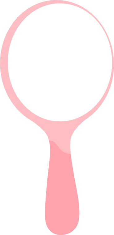 pink oval mirror PNG, SVG