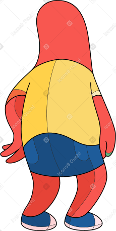 woman back sturdy stand Illustration in PNG, SVG
