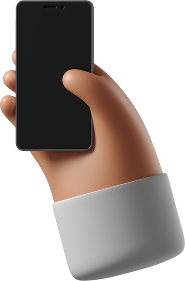 Gebräunte hauthand mit einem telefon PNG, SVG