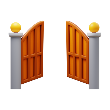 Puerta principal abierta PNG, SVG