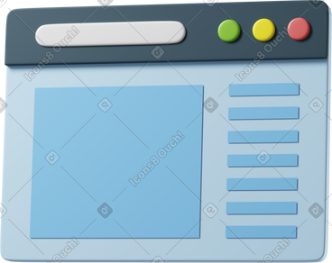 Browser window with open web page PNG, SVG