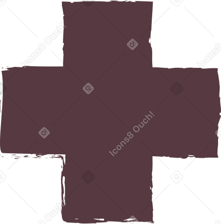 dark brown cross PNG, SVG