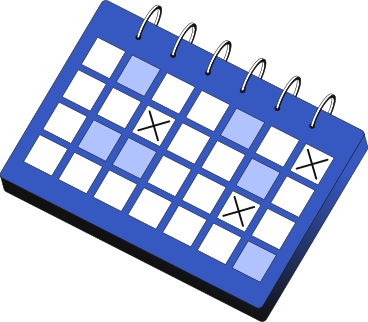 calendar with marks PNG, SVG