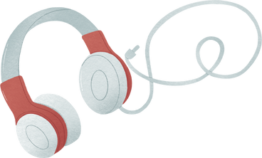 large earbuds on a wire PNG, SVG