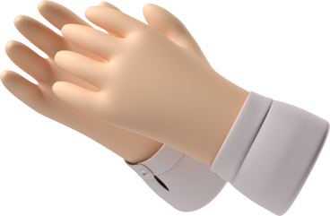 Clapping pale skin hands PNG, SVG