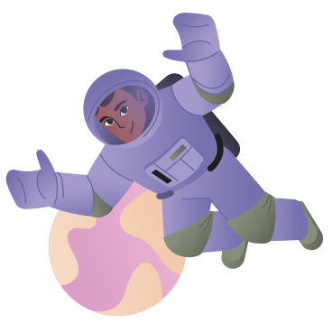 Astronaut floating in outer space PNG, SVG