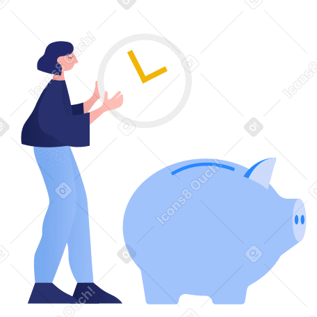 Saving time Illustration in PNG, SVG