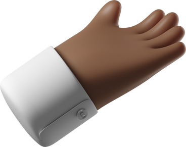 Dark brown skin hand reaching out PNG, SVG