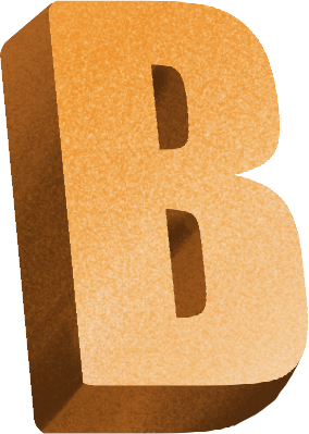 voluminous golden letter b PNG, SVG