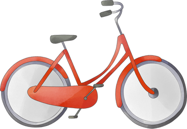 red bicycle PNG, SVG