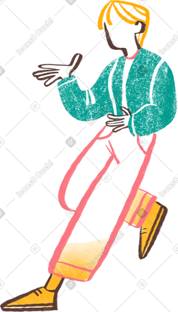 短发女人翘腿站立 PNG, SVG