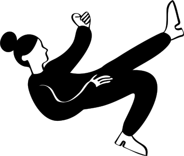 Frau liegt mit erhobener hand und bein in der luft PNG, SVG