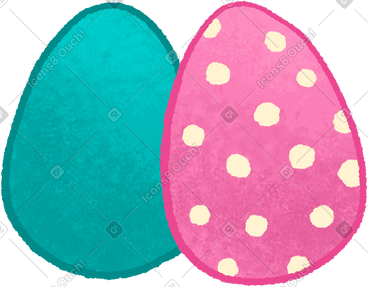 Two easter eggs PNG, SVG