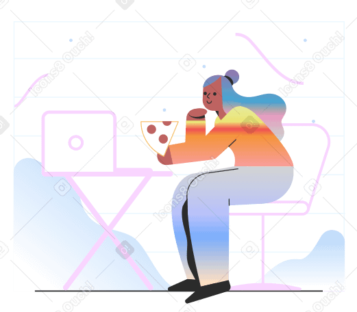 Work from home Illustration in PNG, SVG