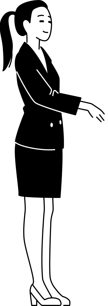 Молодая женщина в деловом костюме в PNG, SVG