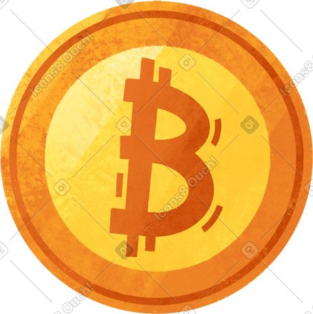 big bitcoin coin PNG, SVG