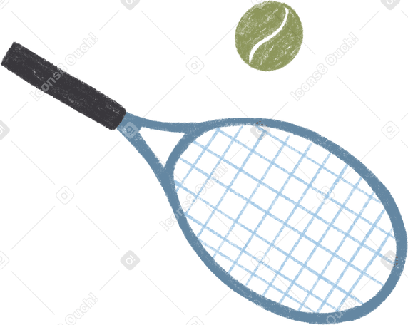 tennis racket and ball в PNG, SVG