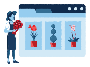 Online flower shop PNG, SVG