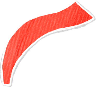 red confetti tapering to one edge PNG, SVG