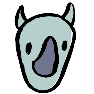 Rhinoceros head PNG, SVG