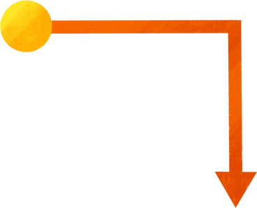 orange arrow pointer PNG, SVG