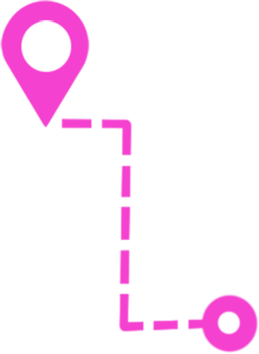 dotted pink path with marker PNG, SVG