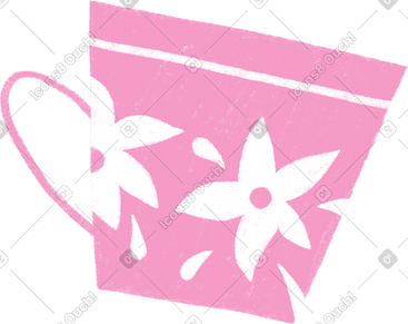 Patterned pink cup PNG, SVG