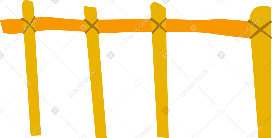 bamboo fence PNG, SVG