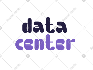 Lettering data center PNG, SVG