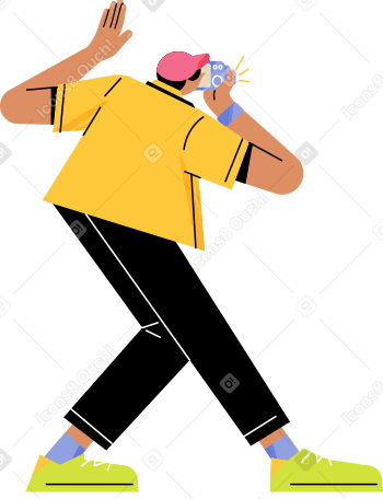 man with a camera in his hands PNG, SVG