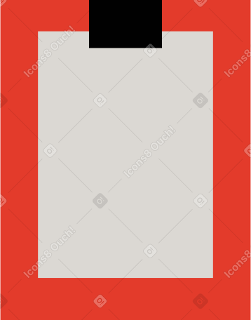 red clipboard Illustration in PNG, SVG