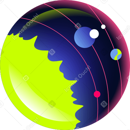 lens with reflection of planets and sun PNG, SVG