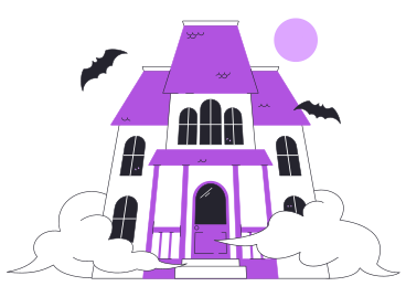 Дом с привидениями в PNG, SVG