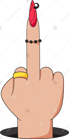 hand with middle finger PNG, SVG