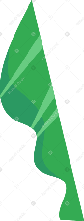 half of long wavy green leaf animierte Grafik in GIF, Lottie (JSON), AE