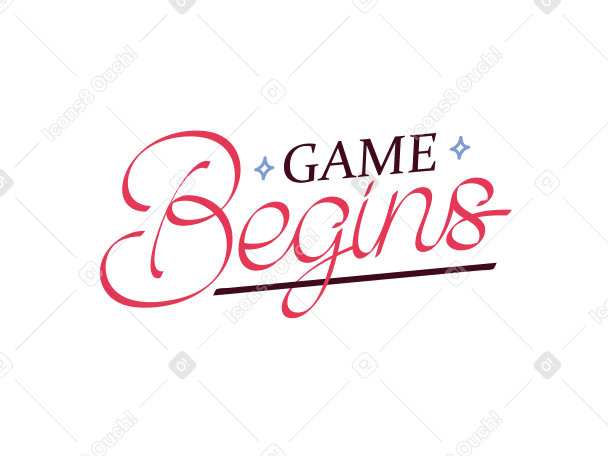 lettering game begins PNG, SVG