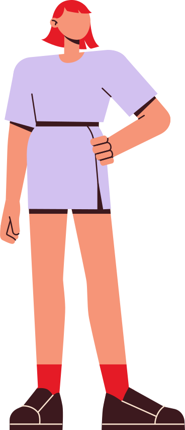 standing woman with her hand on her belt PNG, SVG