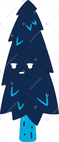 annoyed tree Illustration in PNG, SVG