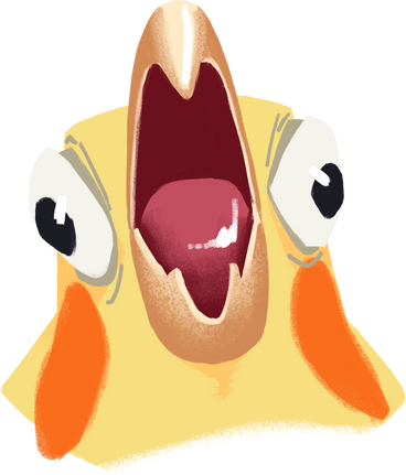 Screaming parrot PNG, SVG