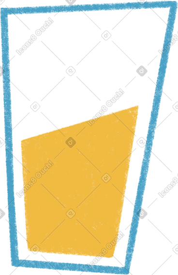 Glass with yellow juice PNG, SVG