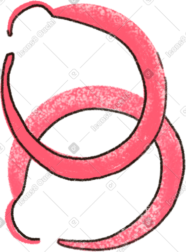 Pink round earrings PNG, SVG