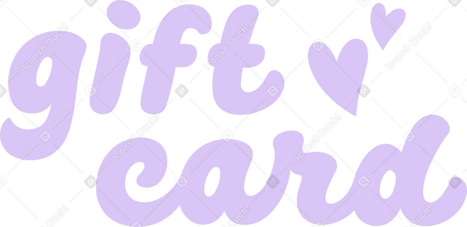 lettering gift card Illustration in PNG, SVG